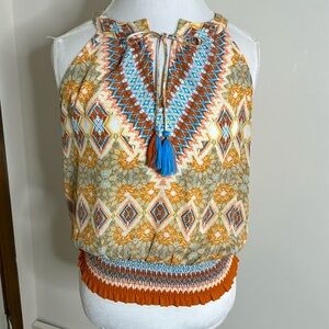 ROSE & OLIVE, NWT, ORG & turq Sz med